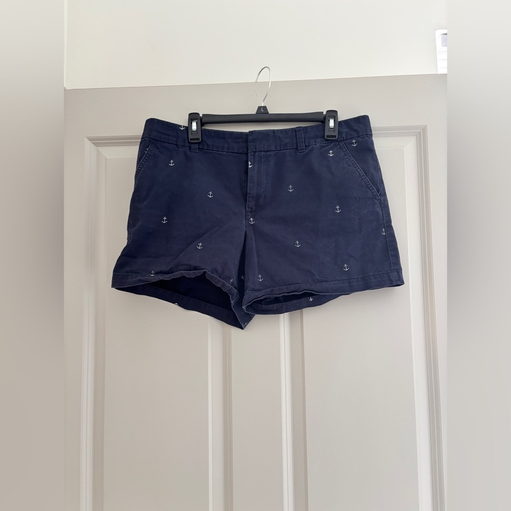 Tommy Hilfiger Dark Blue Women's Shorts with Anchor Design